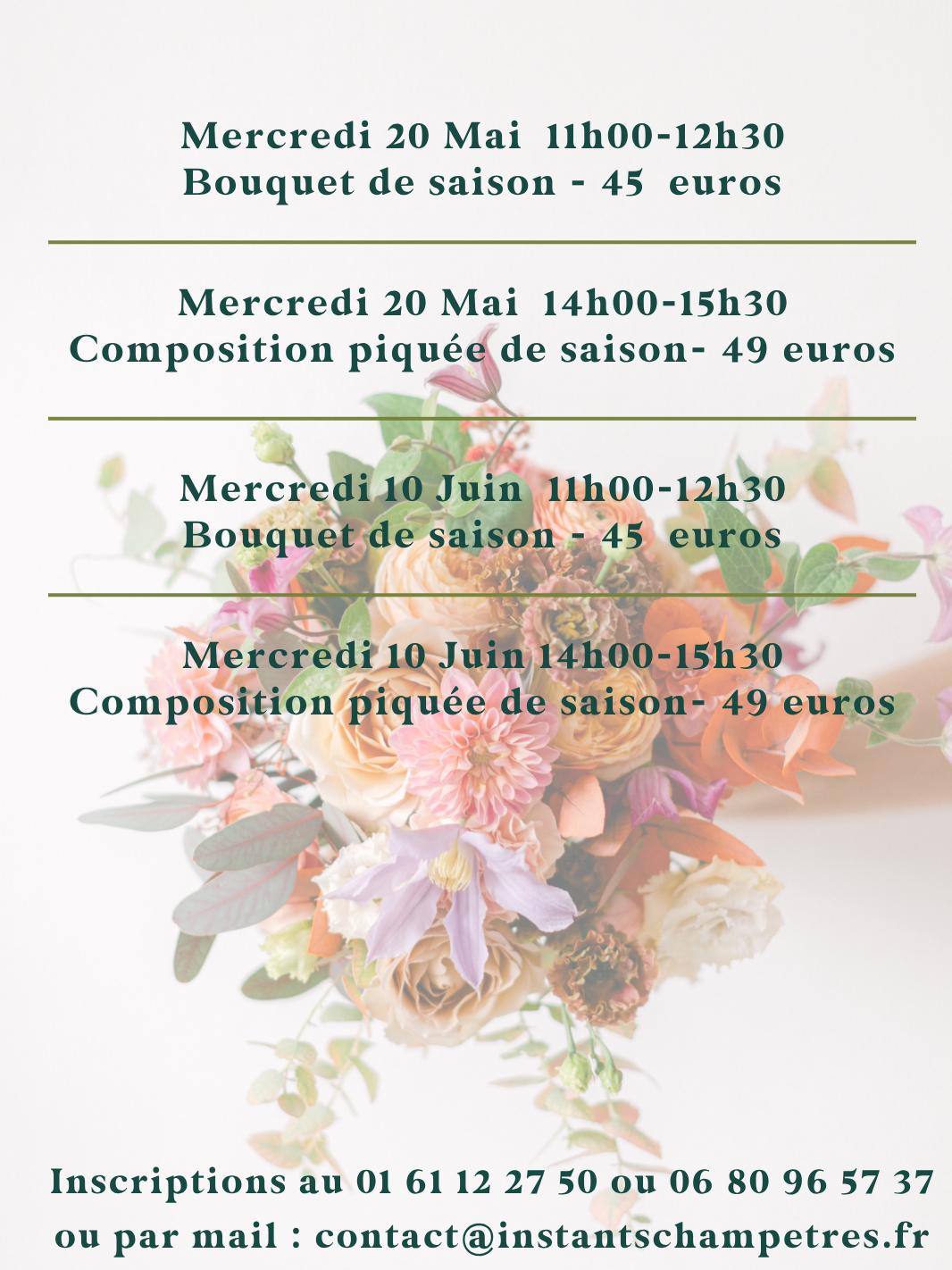 ATELIERS FLORAUX INSTANTS CHAMPETRES