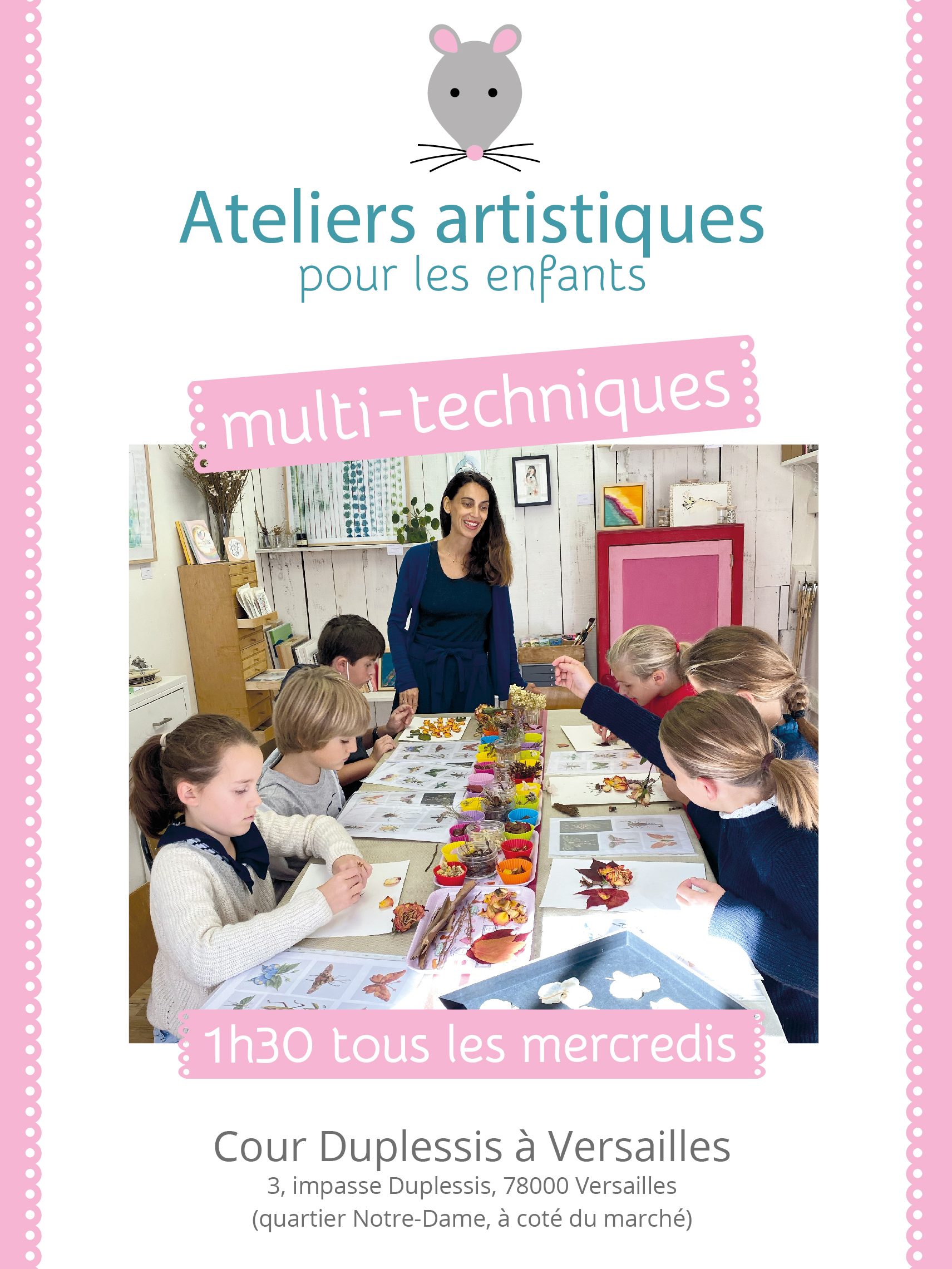 Ateliers artistiques multi-techniques à l’année • 7-15 ans