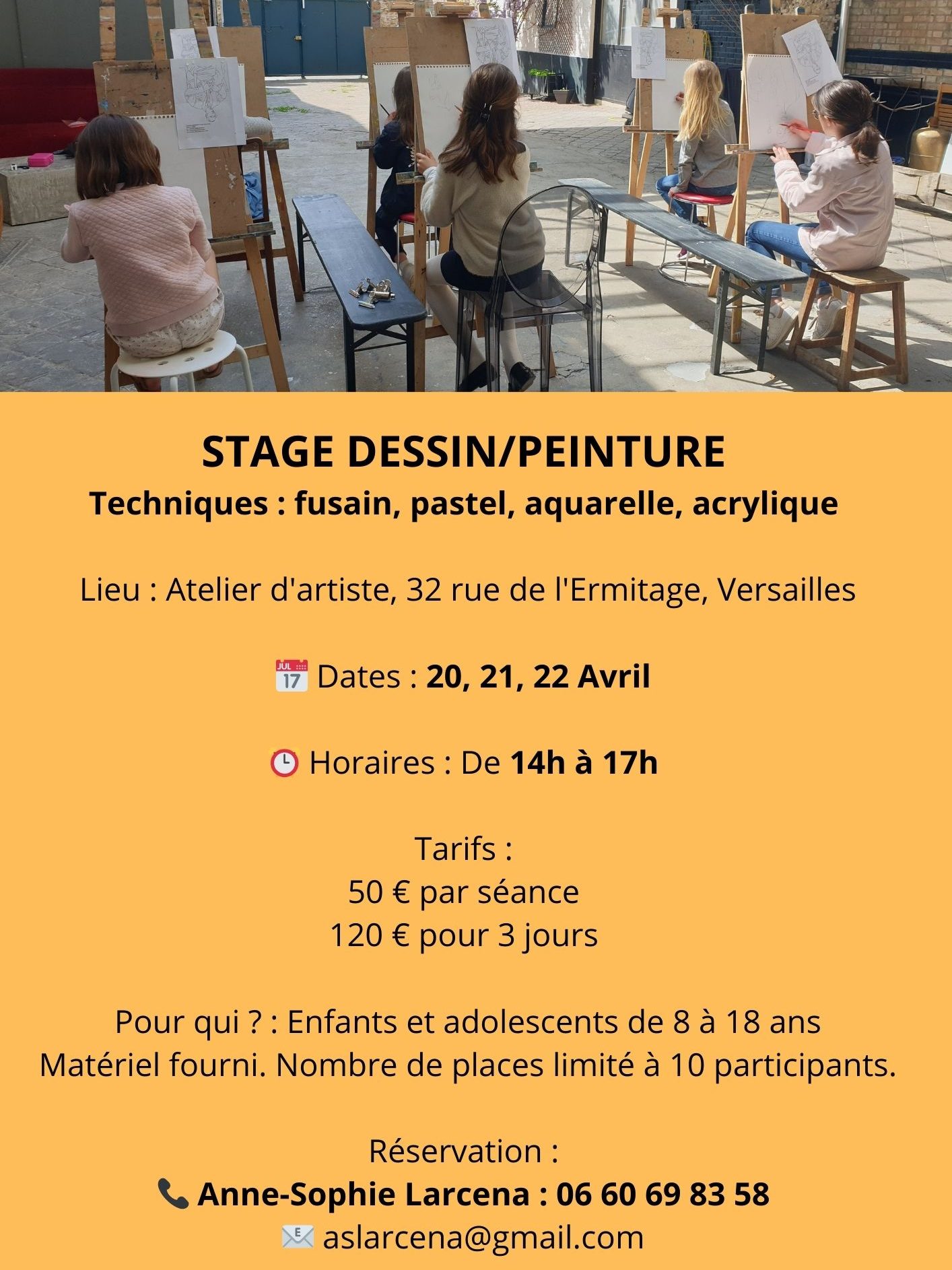 Stage Pâques dessin/peinture enfants et ados 3 jours